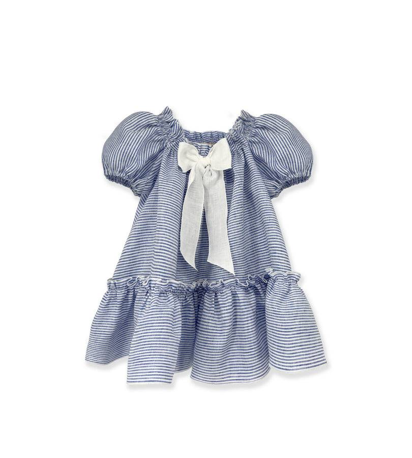 La Stupenderia WHITE AND BLUE STRIPED DRESS Sconto