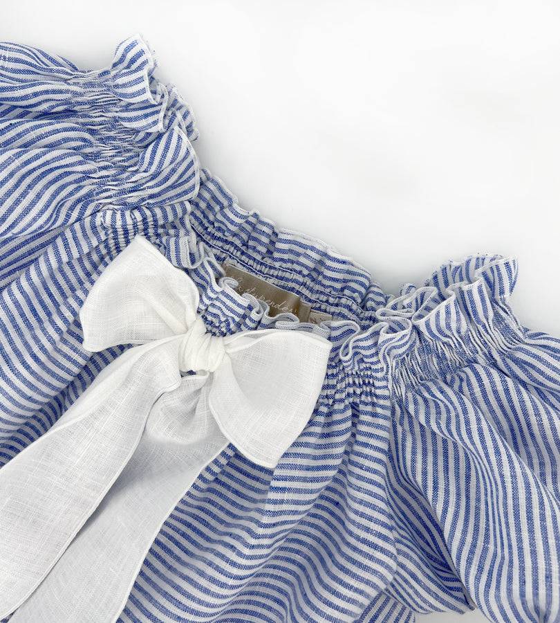 La Stupenderia WHITE AND BLUE STRIPED DRESS Sconto