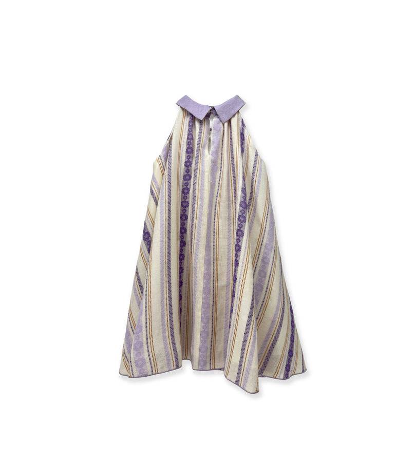 La Stupenderia BEIGE AND LILAC DRESS Offerta