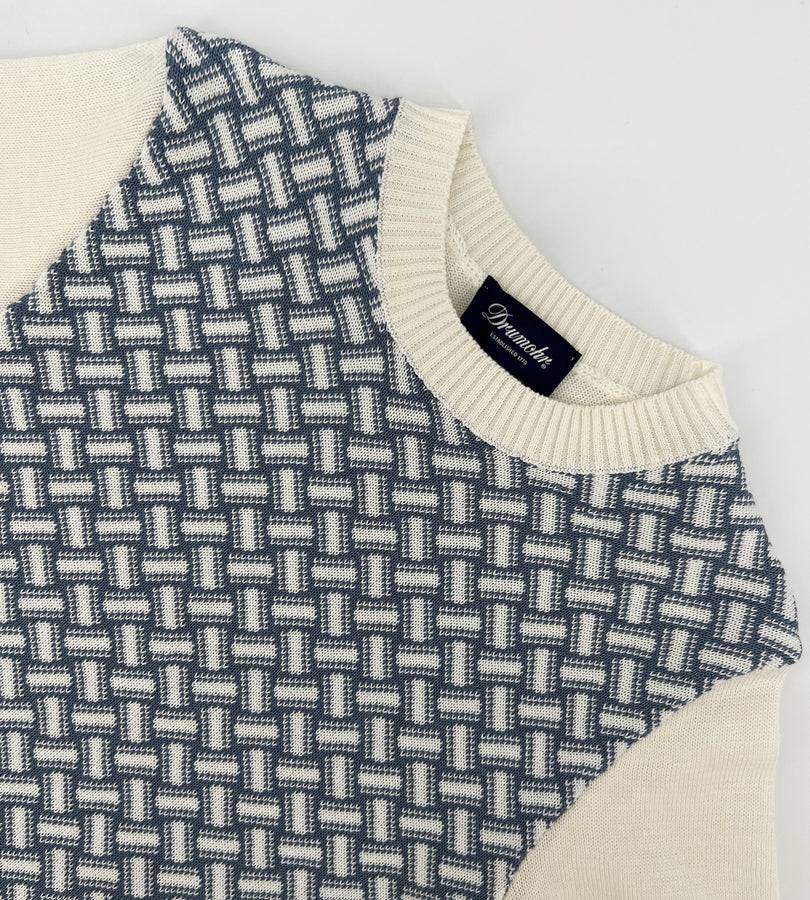 La Stupenderia WHITE AND BLUE KNIT SWEATER Online