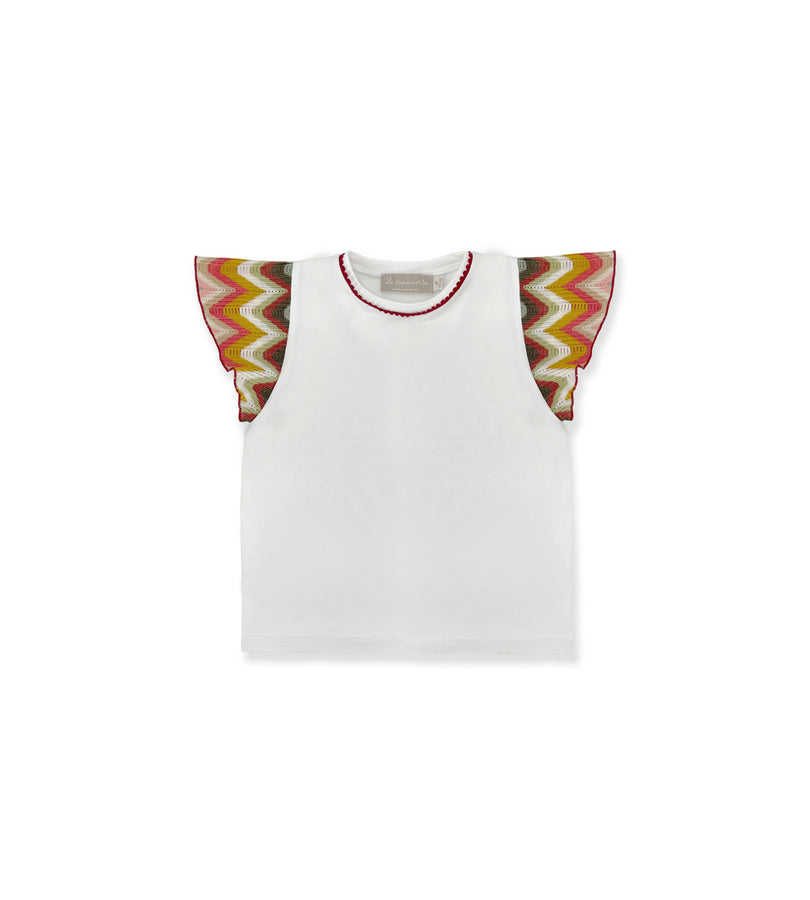 La Stupenderia T-SHIRT BIANCA E MULTICOLOR Vendita Calda