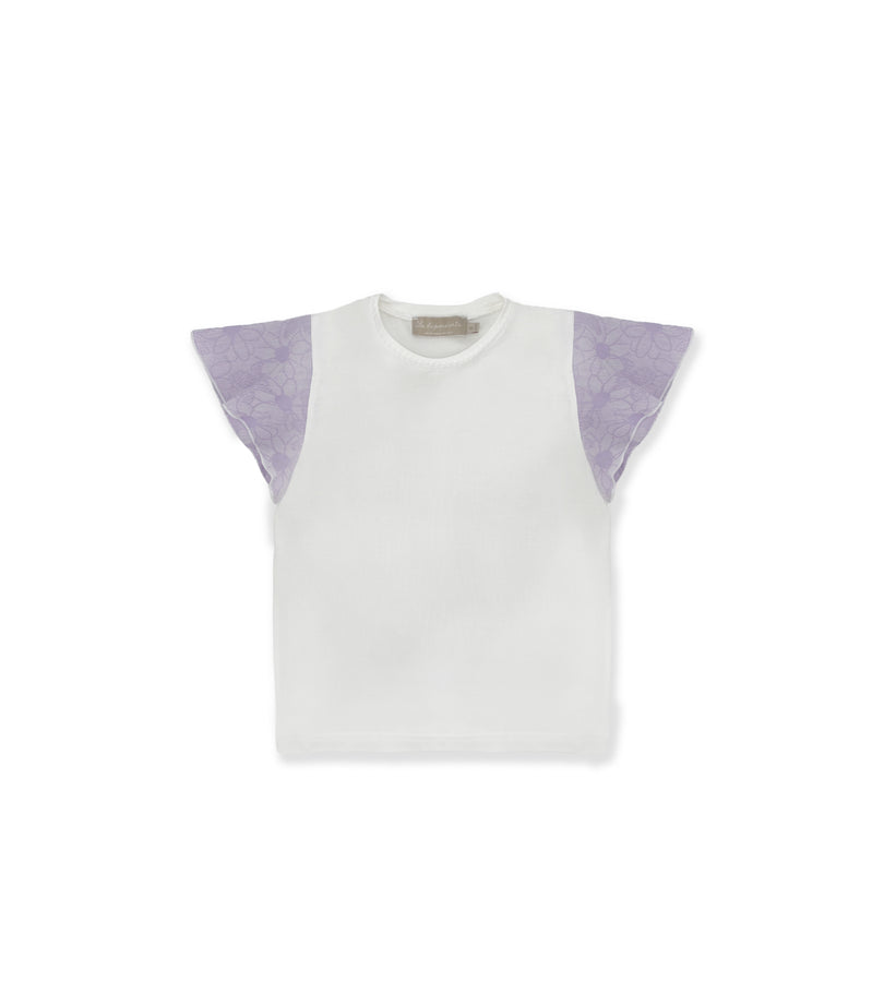 La Stupenderia WHITE AND LILAC T-SHIRT Offerte