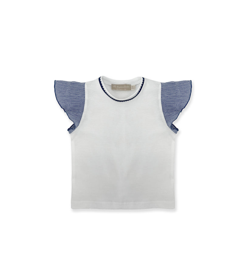 La Stupenderia T-SHIRT BIANCA E BLU Nuova