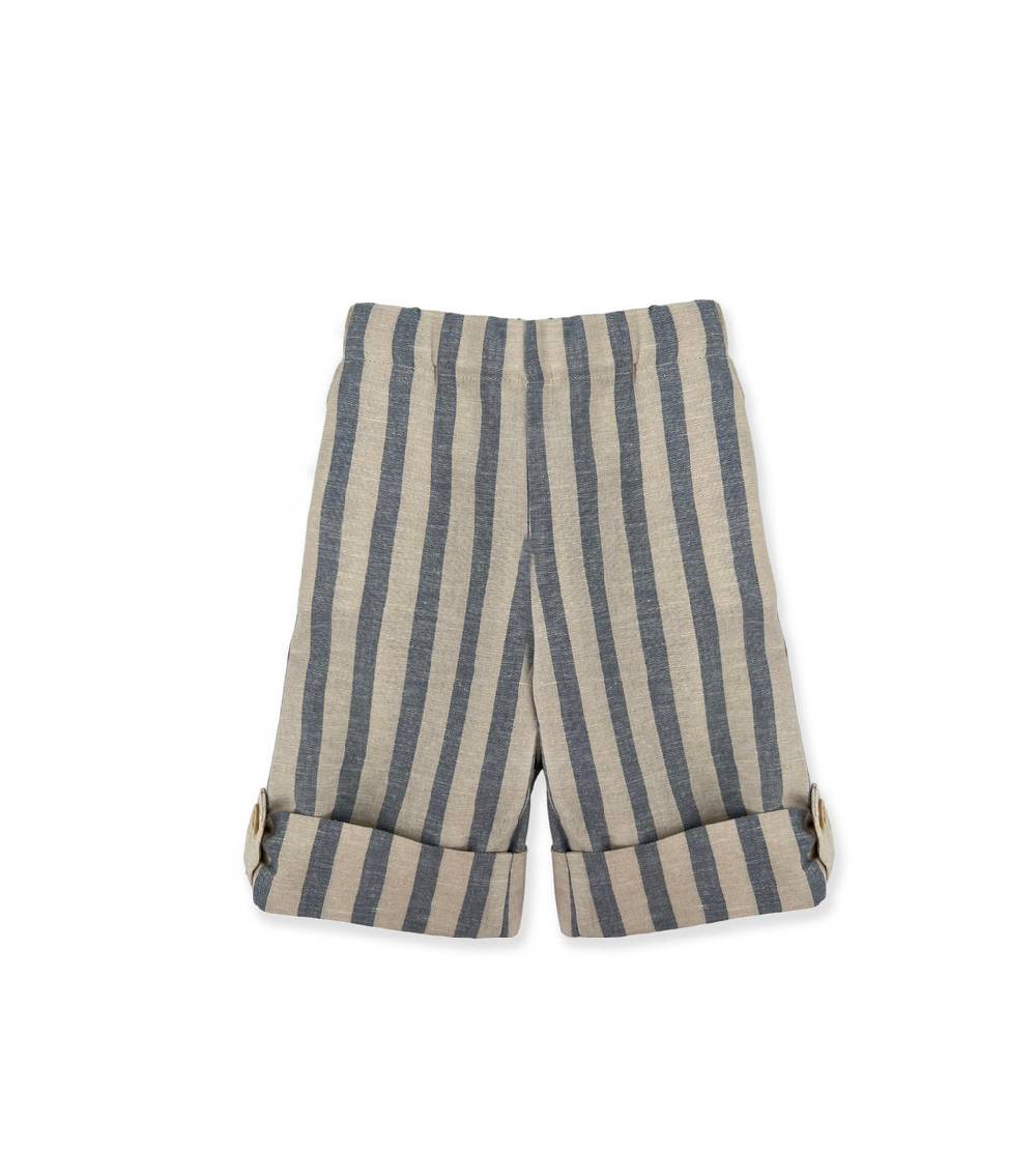 La Stupenderia BERMUDA LINO BEIGE E AVIO Promozione Limitata