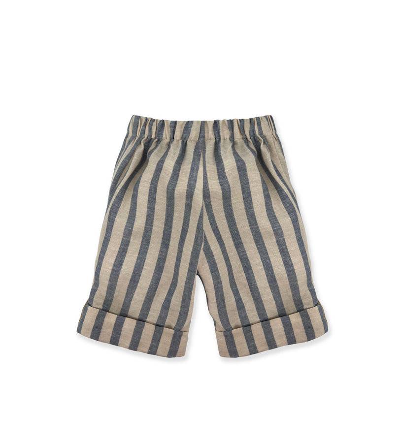 La Stupenderia BERMUDA LINO BEIGE E AVIO Promozione Limitata