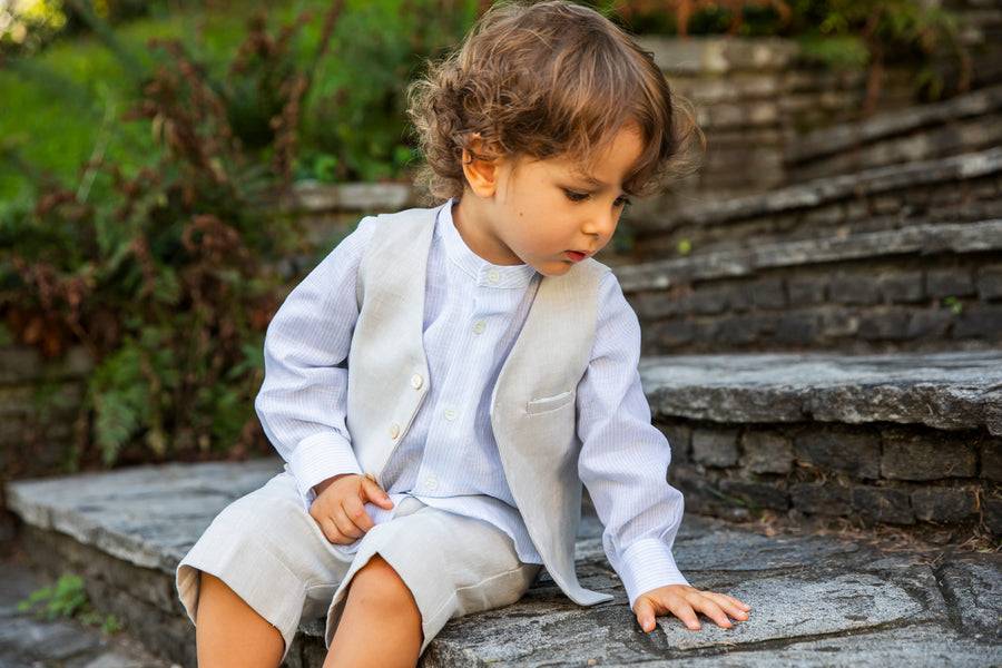 La Stupenderia TAUPE LINEN SHORTS 2025