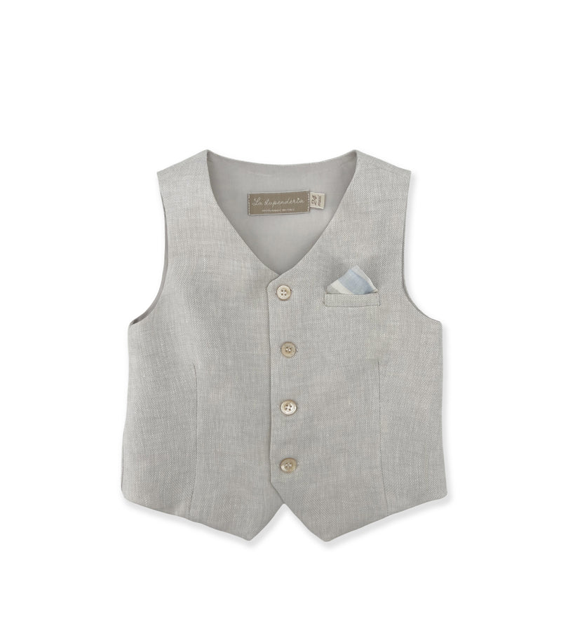 La Stupenderia BEIGE LINO VEST Italy