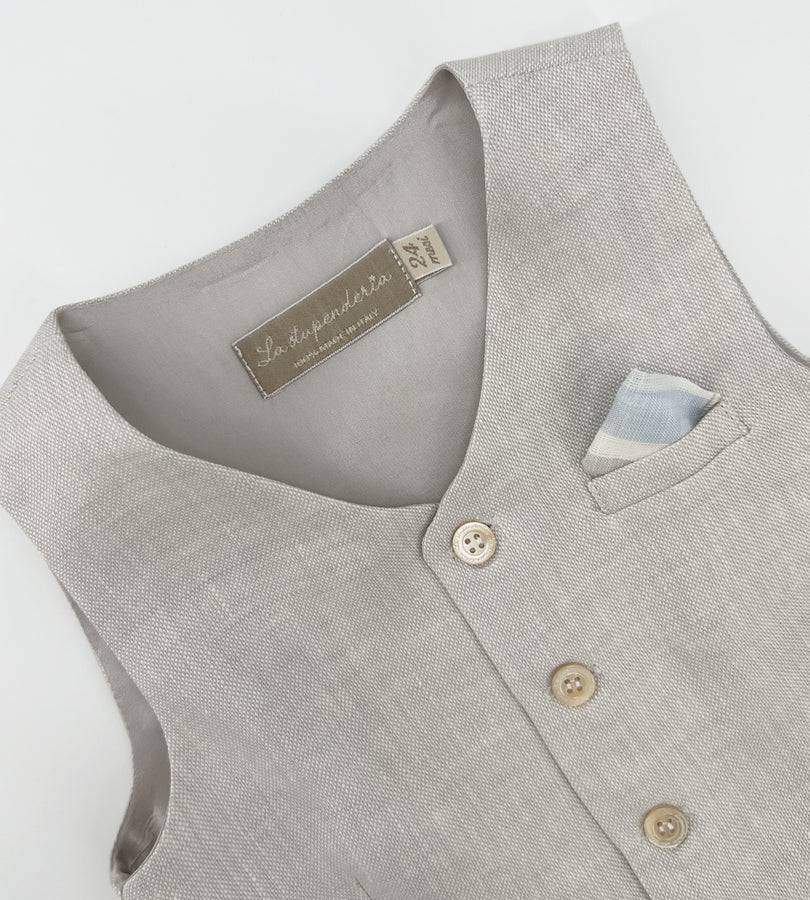 La Stupenderia BEIGE LINO VEST Italy