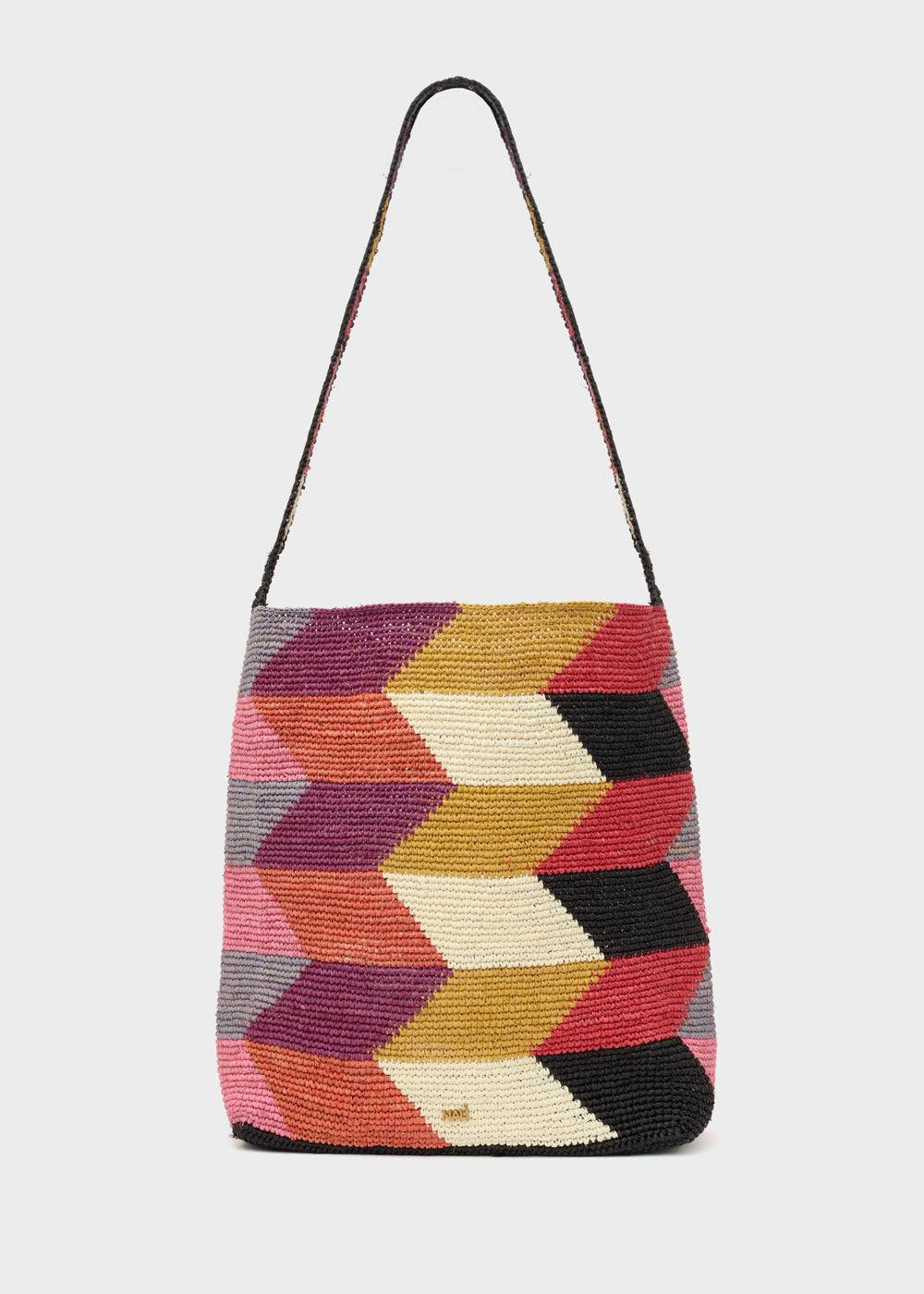 ﻿Nalí SUKY BAG IN MULTI RAFFIA + COLORS Promozione