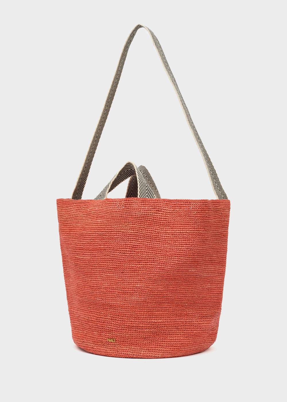 Nalí DEVON SHOPPER BAG IN RAFFIA + COLORS Spedizione Gratuita