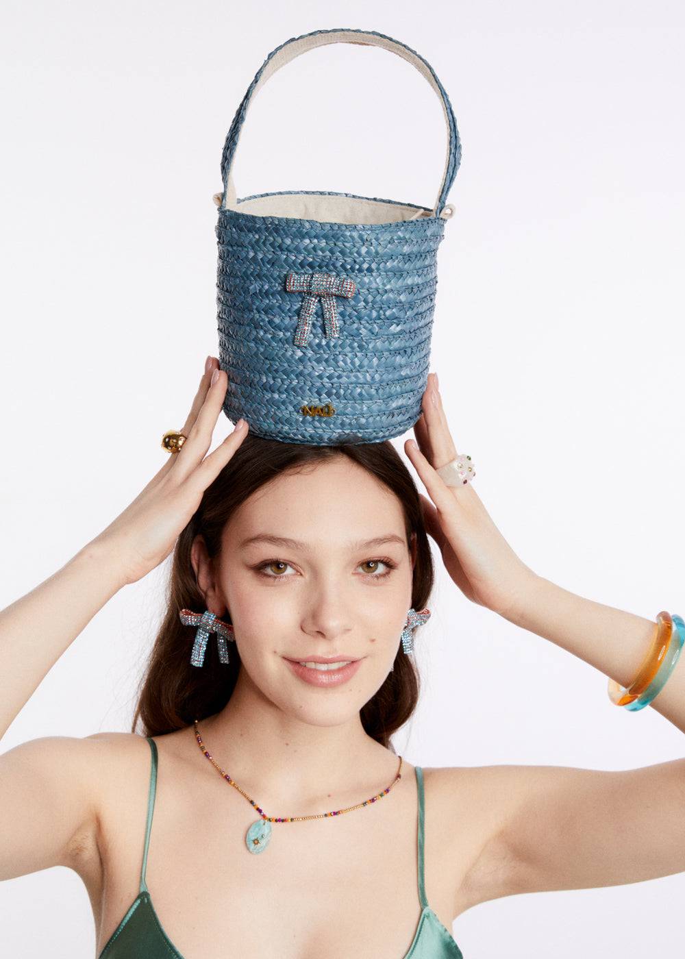 Nalí SAMI BUCKET BAG BOW + COLORS Qualità Garantita