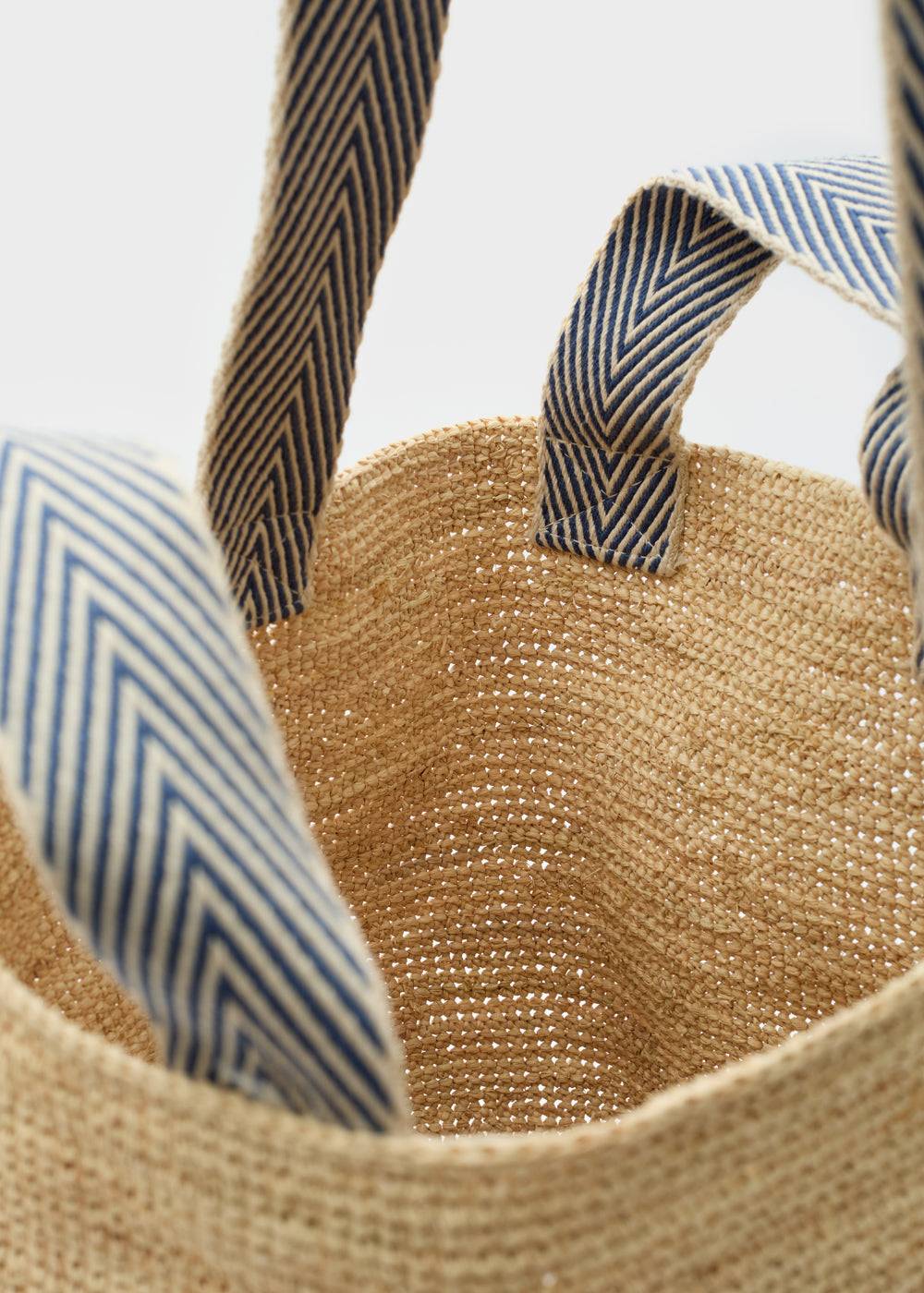 Nalí DEVON SMALL SHOPPER BAG IN RAFFIA + COLORS Promozione Limitata