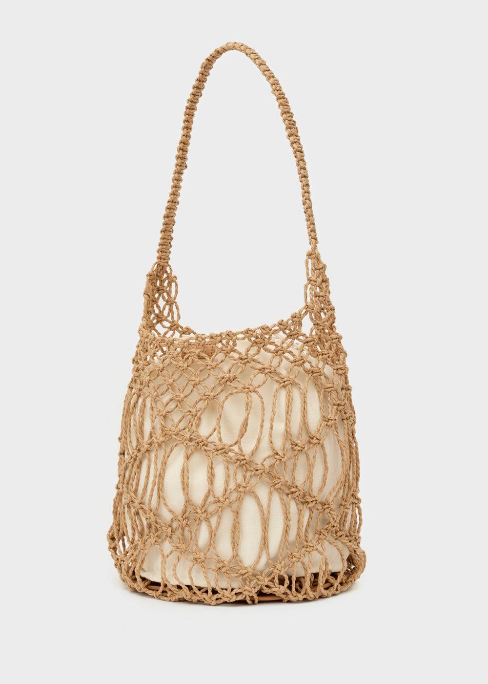 Nalí SYLVIA BUCKET BAG IN RAFFIA + COLORS Prezzo Ridotto