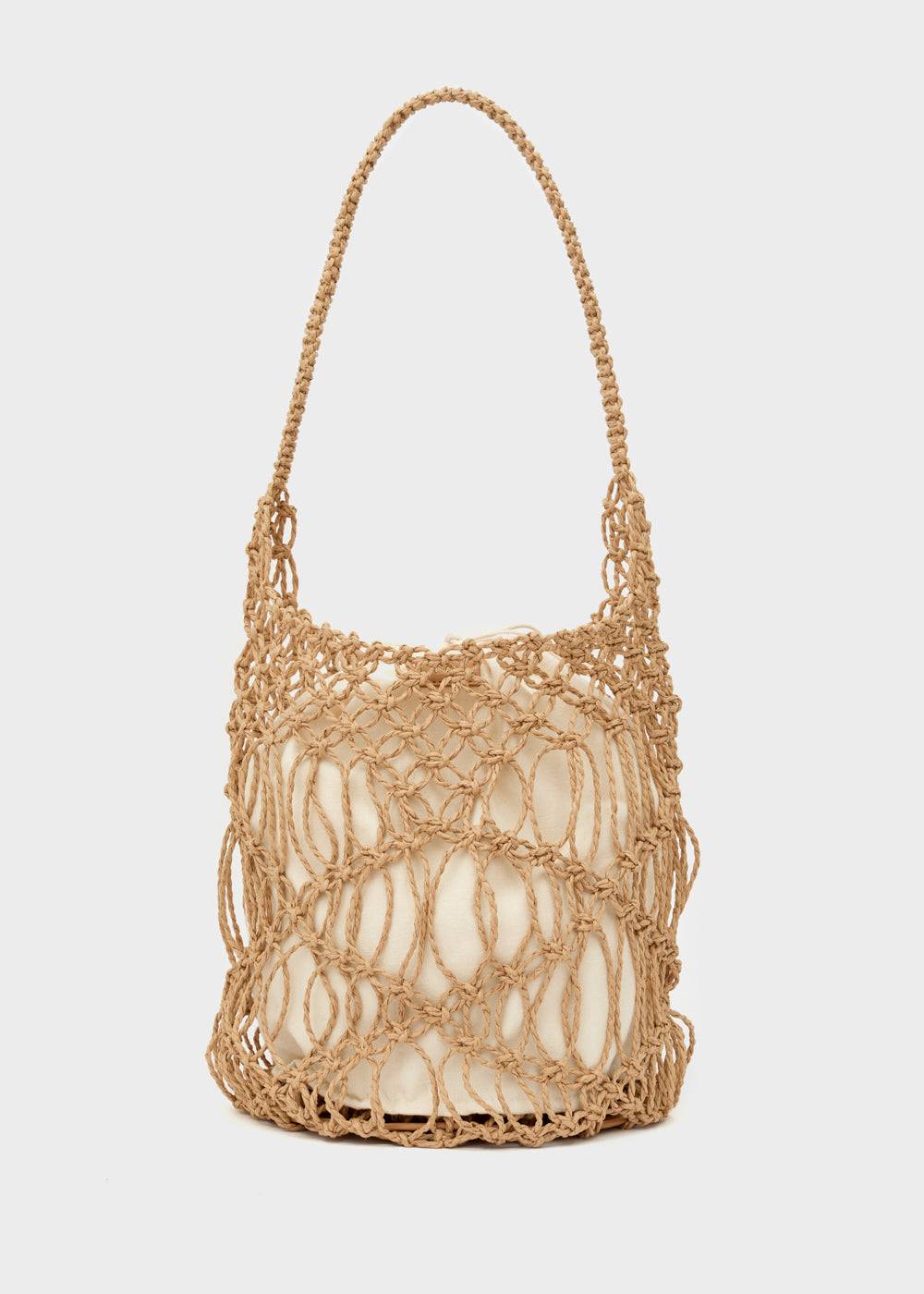 Nalí SYLVIA BUCKET BAG IN RAFFIA + COLORS Prezzo Ridotto
