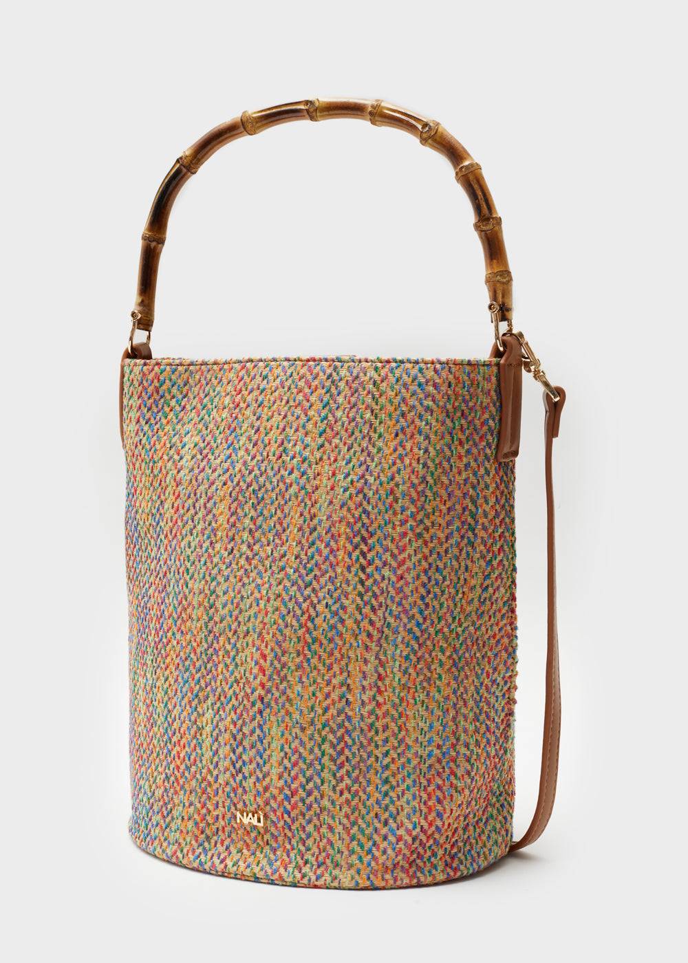 Nalí WENDY BUCKET BAG BAMBOO HANDLE + COLORS Moda
