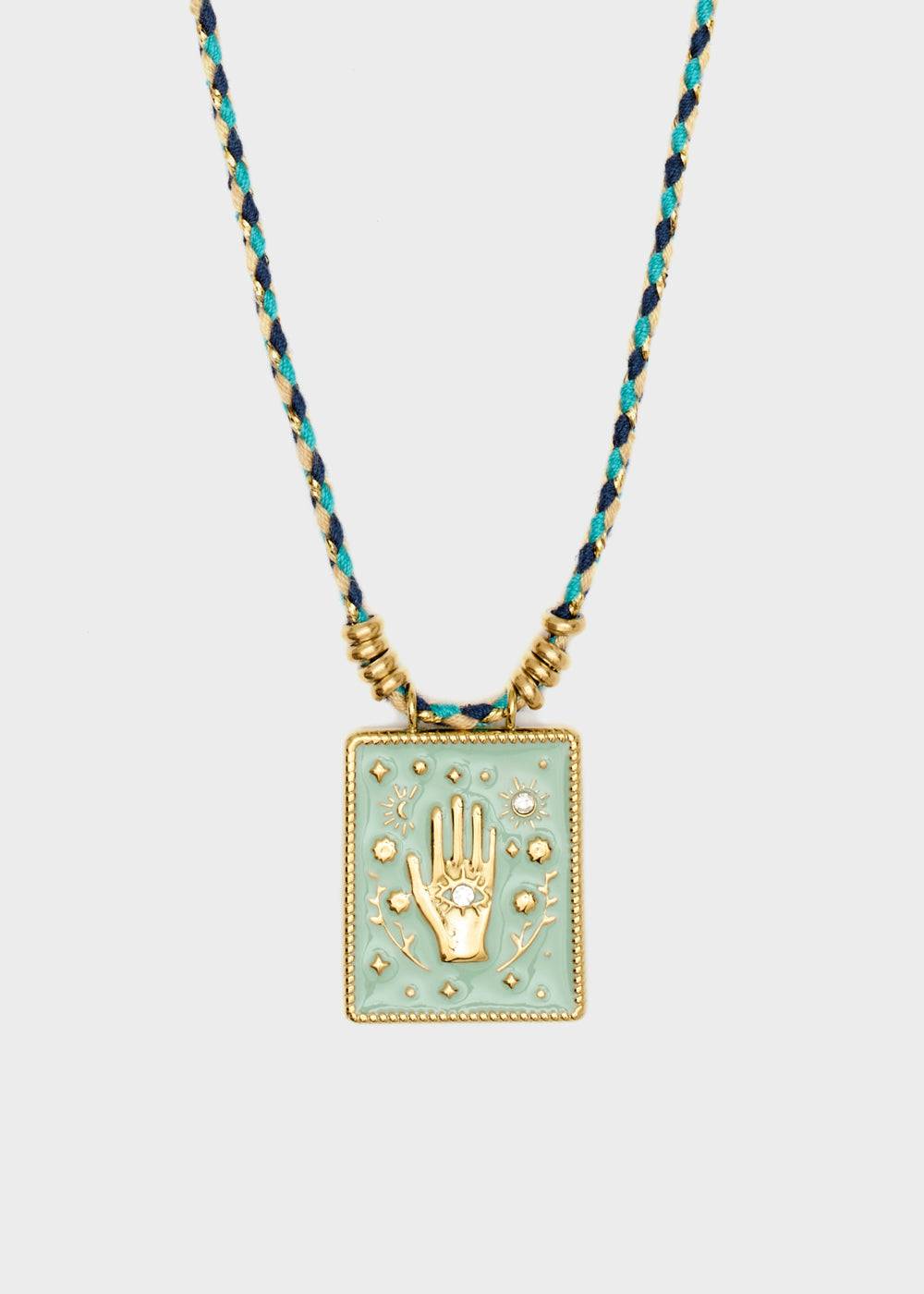Nalí HAND NECKLACE W/ CORD + PENDANT + COLORS Italy
