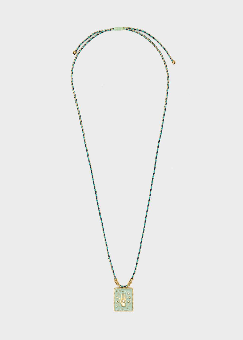 Nalí HAND NECKLACE W/ CORD + PENDANT + COLORS Italy