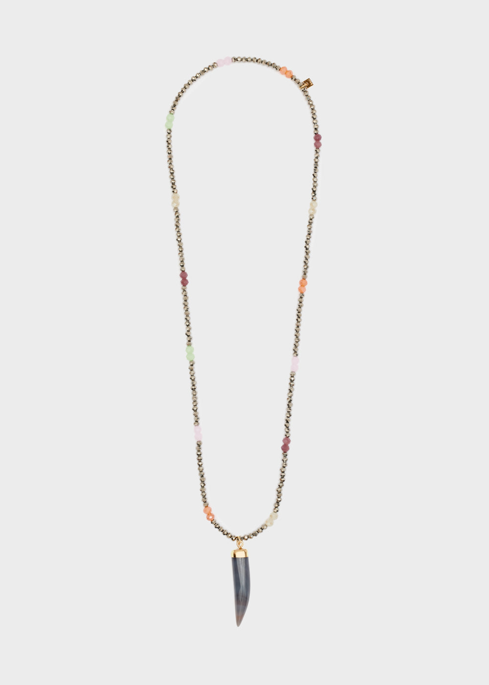 Nalí HORN NECKLACE W/ GOLD BEADS + COLORS 2025