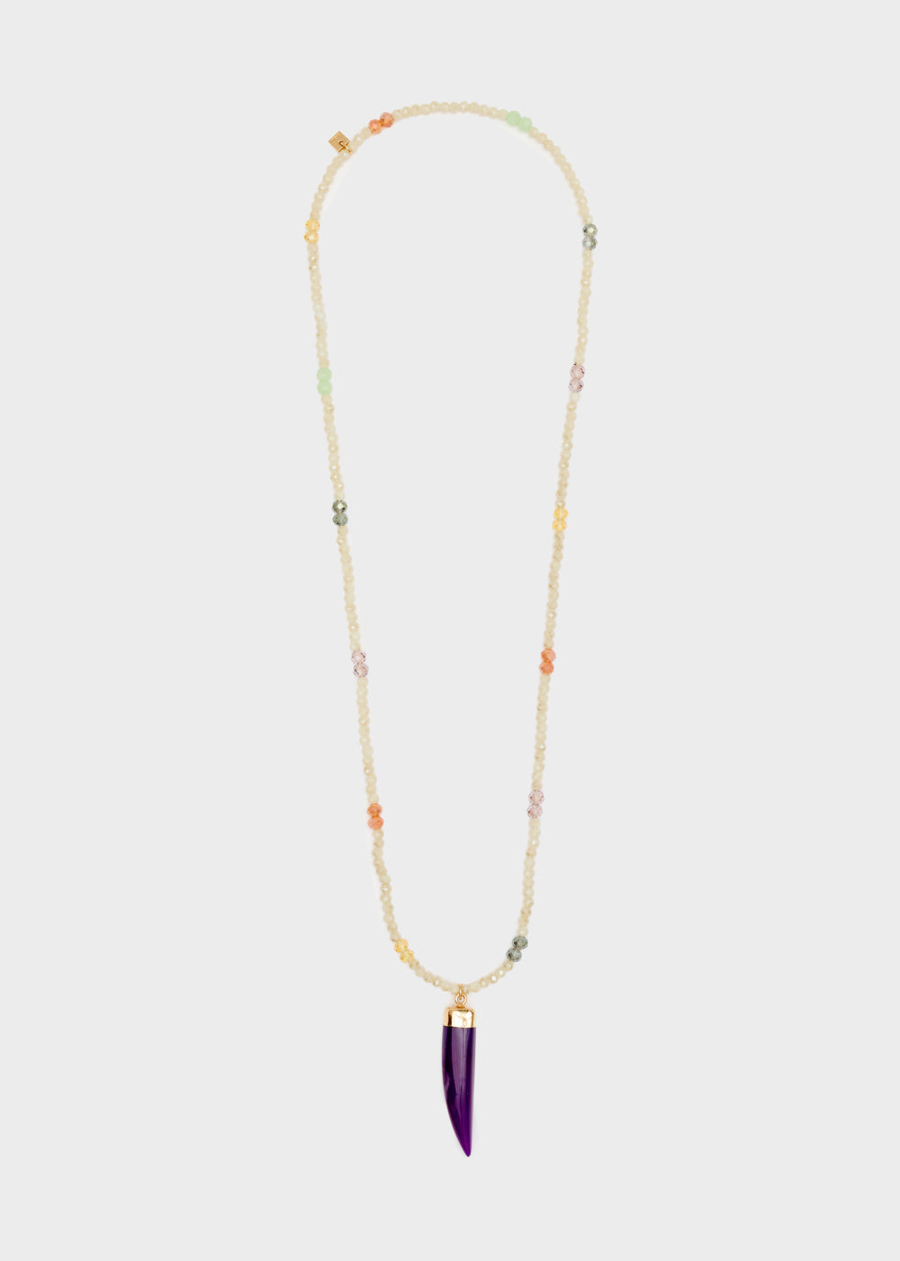 Nalí HORN NECKLACE W/ GOLD BEADS + COLORS 2025