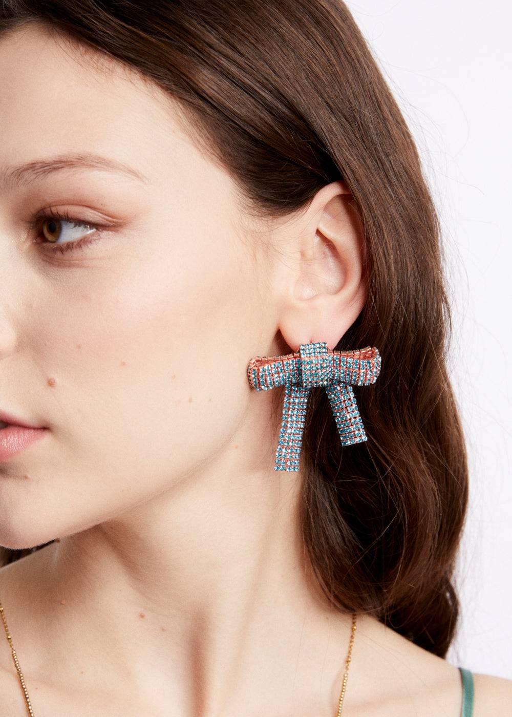 Nalí BOWS EARRINGS W STONES + COLORS Qualità