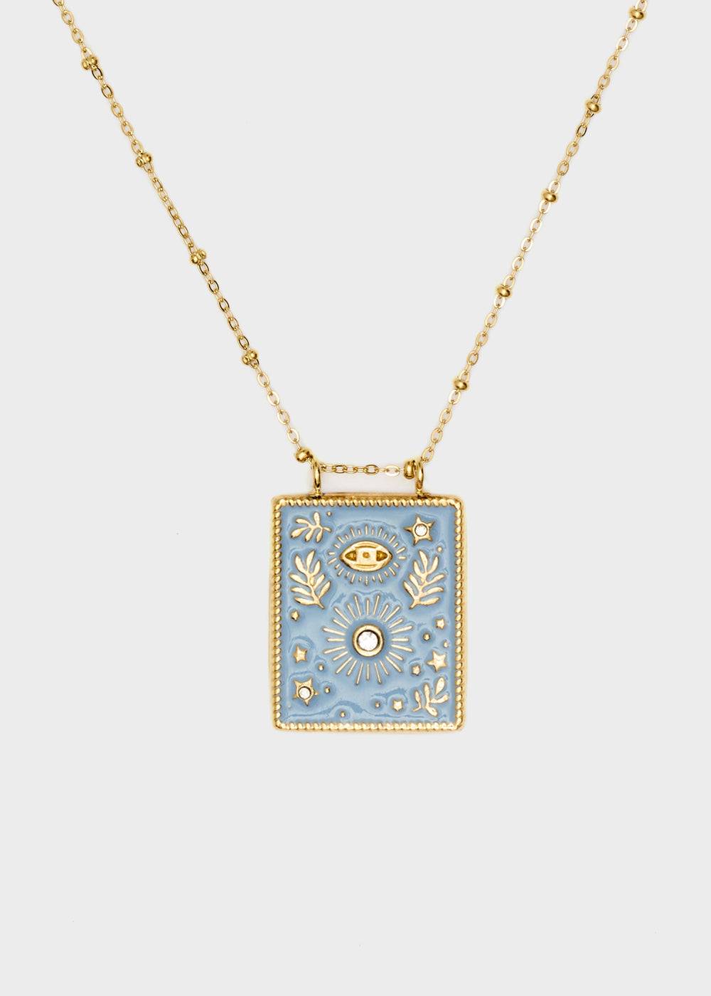 Nalí S.STEEL SOLE SMALL NECKLACE GOLD + COLORS Promozione
