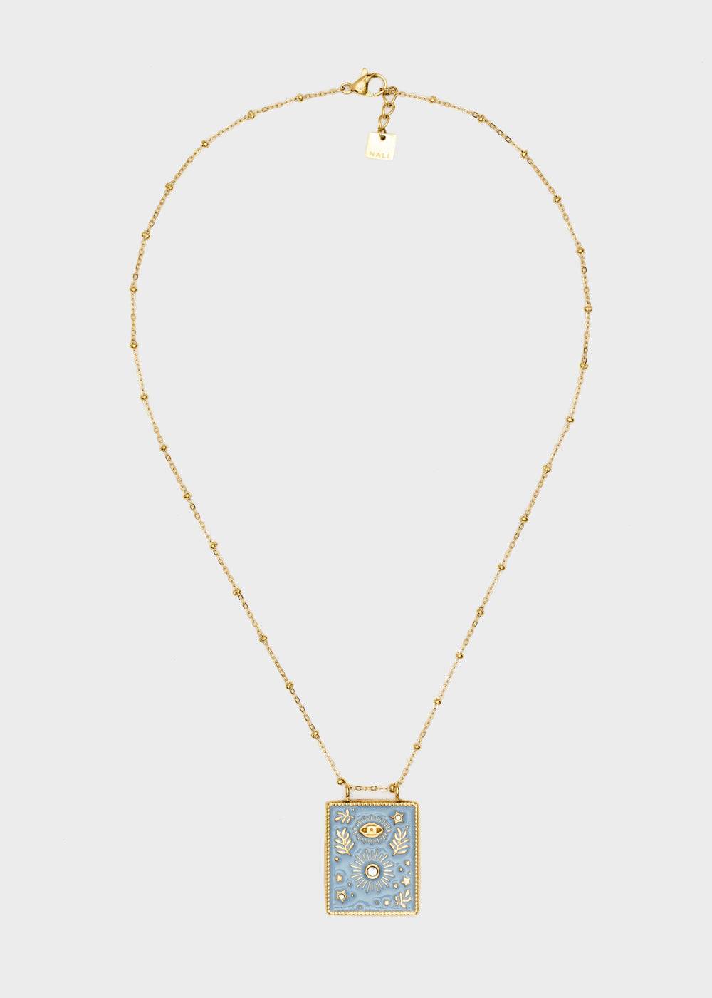 Nalí S.STEEL SOLE SMALL NECKLACE GOLD + COLORS Promozione
