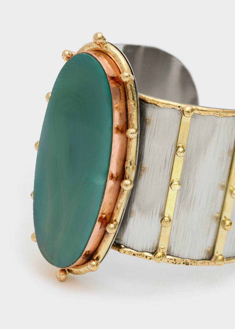Nalí BANGLE BRACELET W NATURAL STONE + COLORS Pezzi Unici