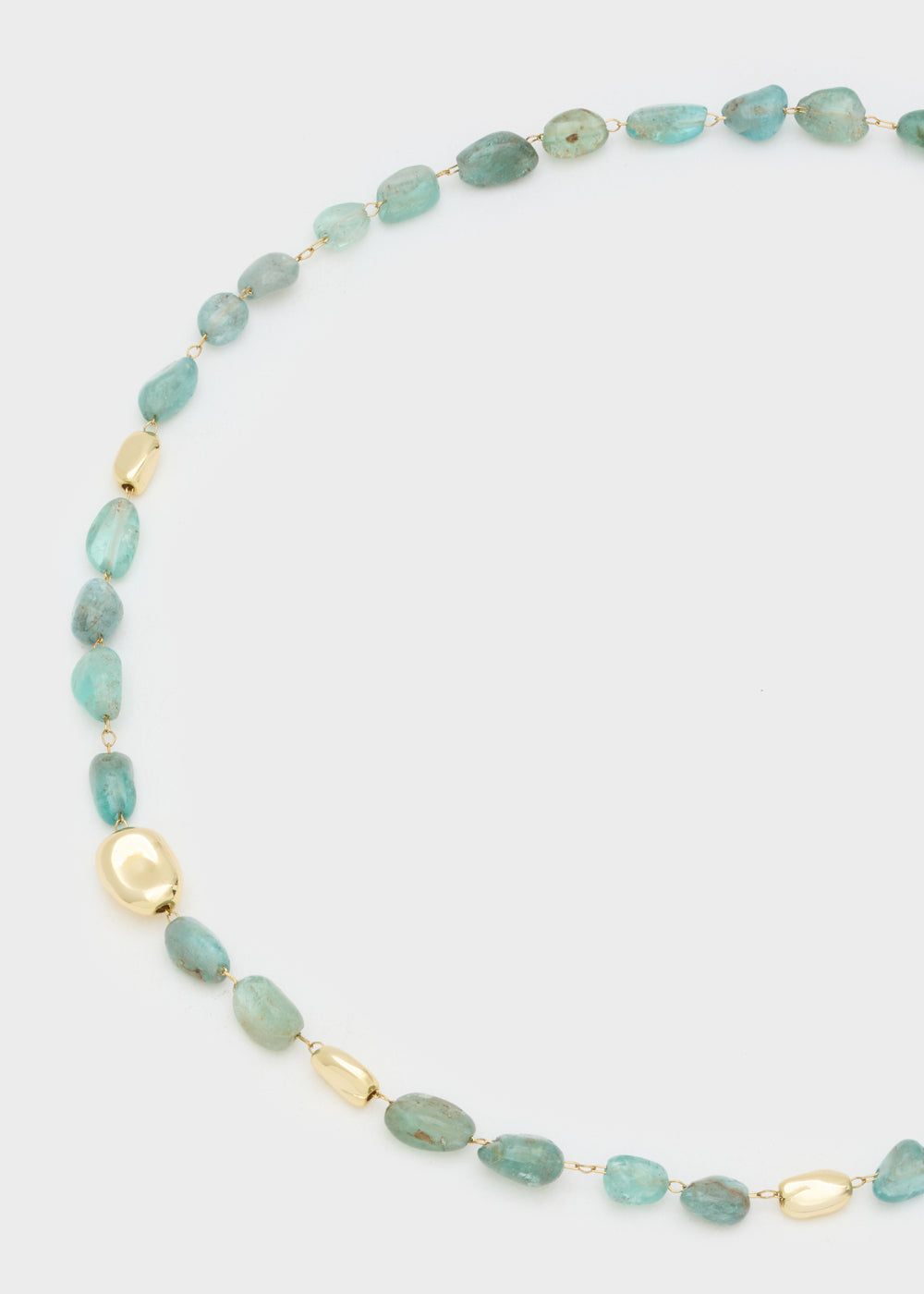 Nalí NECKLACE W/ MIXED GOLD+GREEN STONES Soddisfazione Garantita