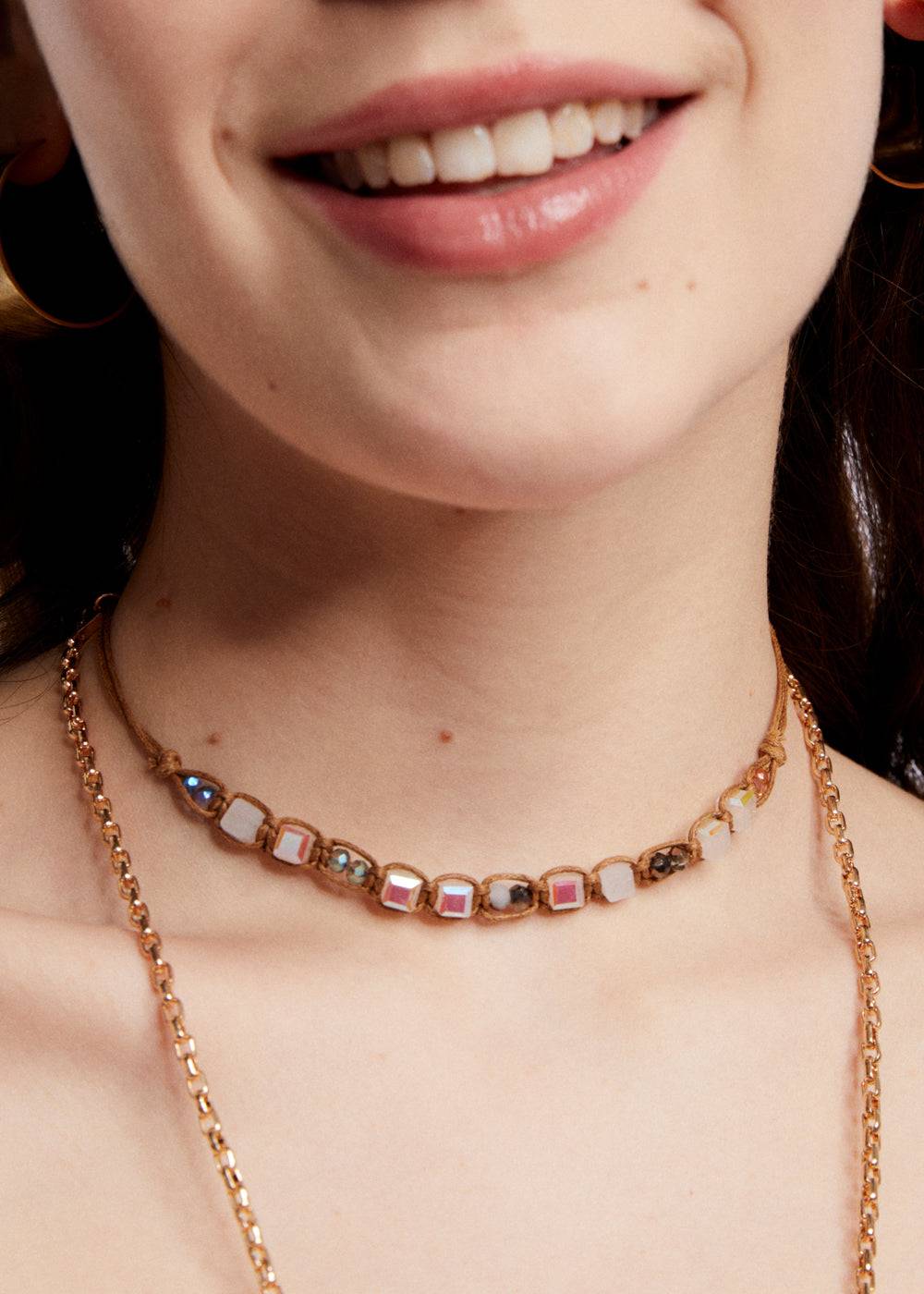 Nalí ROPE NECKLACE W/ BEADS + COLORS Fino Al -60%