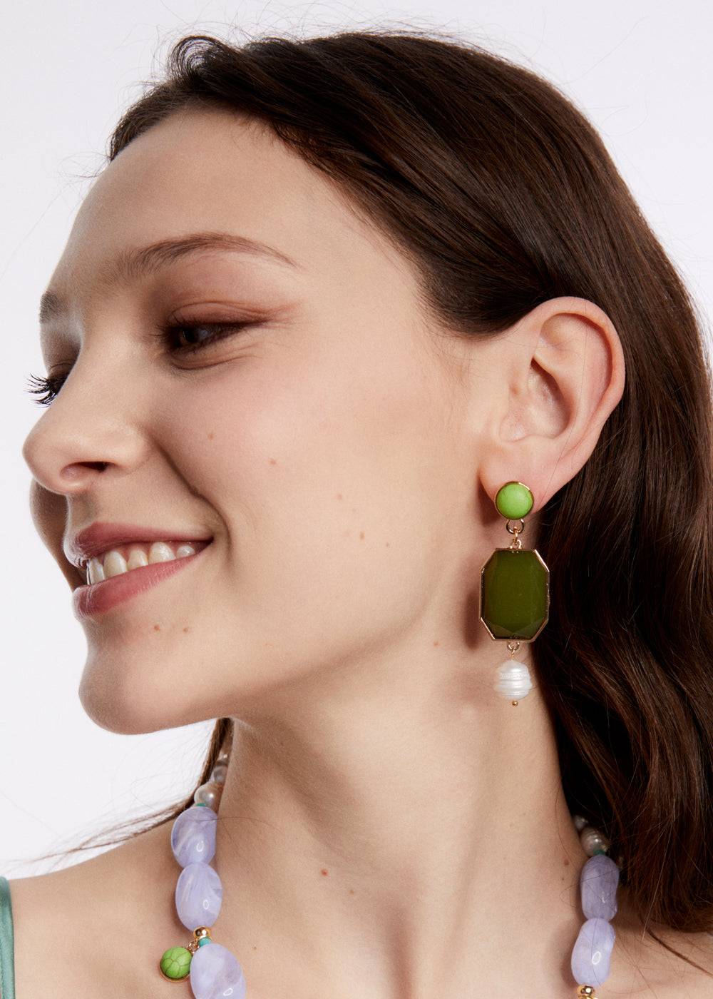 Nalí BRINA EARRINGS WITH PENDANT + COLORS Shopping Online