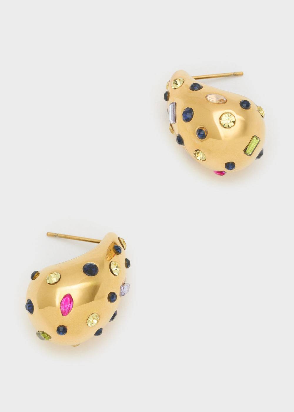 Nalí LEXY EARRINGS W/ CLEAR STONES 14KT G.P. + COLORS Sconto