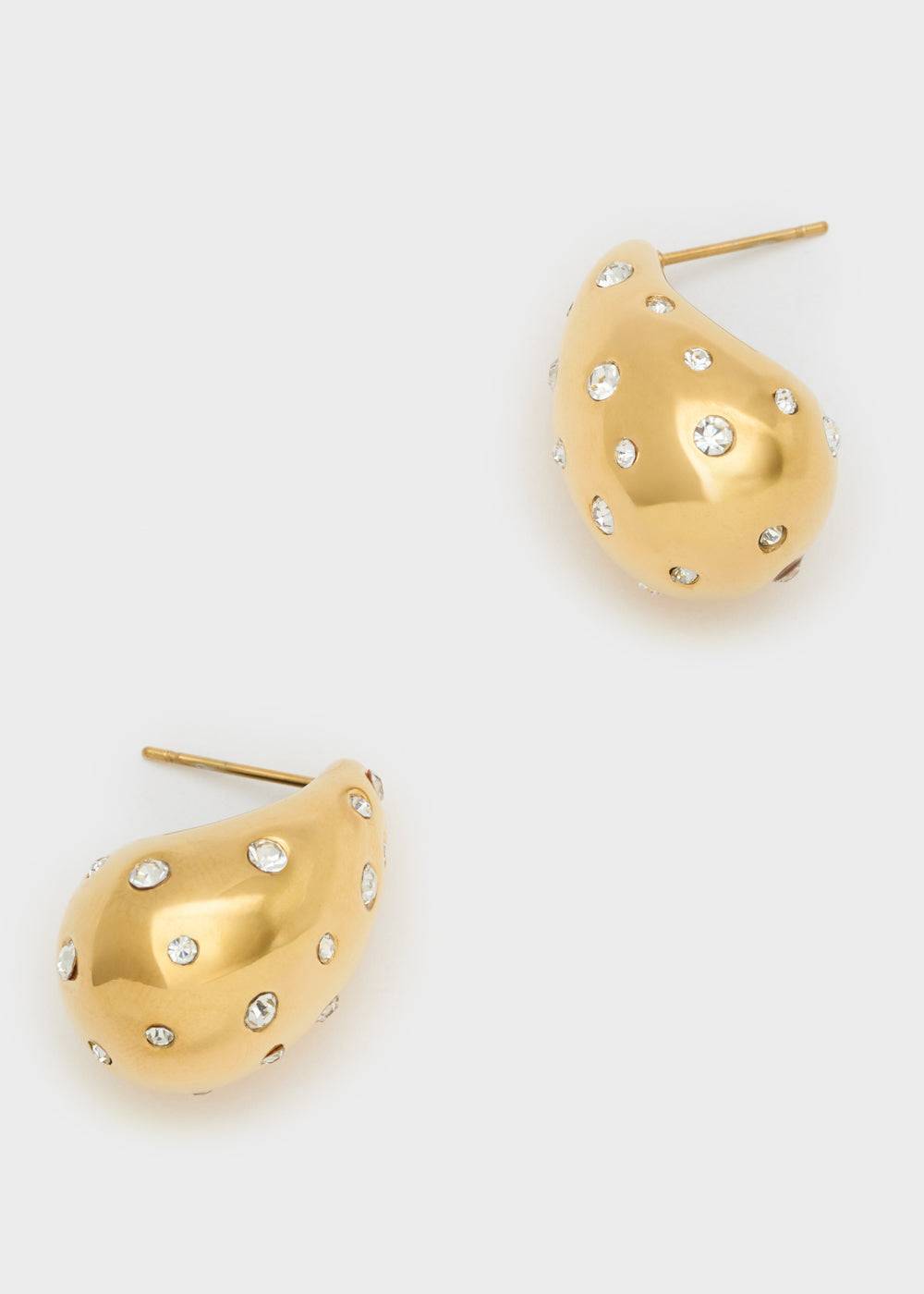 Nalí LEXY EARRINGS W/ CLEAR STONES 14KT G.P. + COLORS Sconto