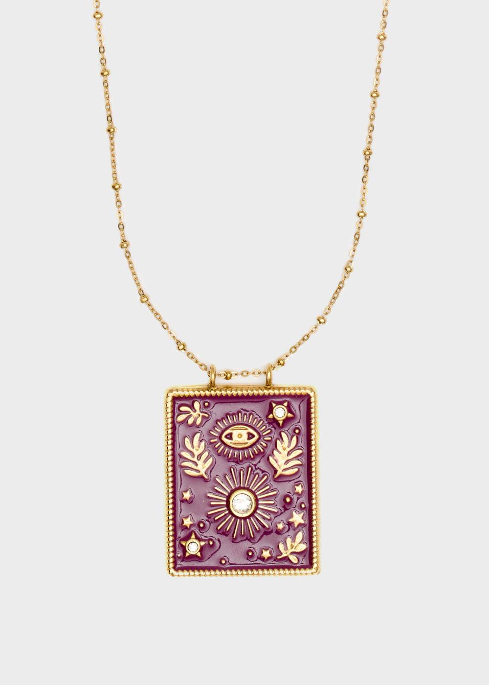 Nalí S.STEEL SOLE BIG NECKLACE GOLD + COLORS Online