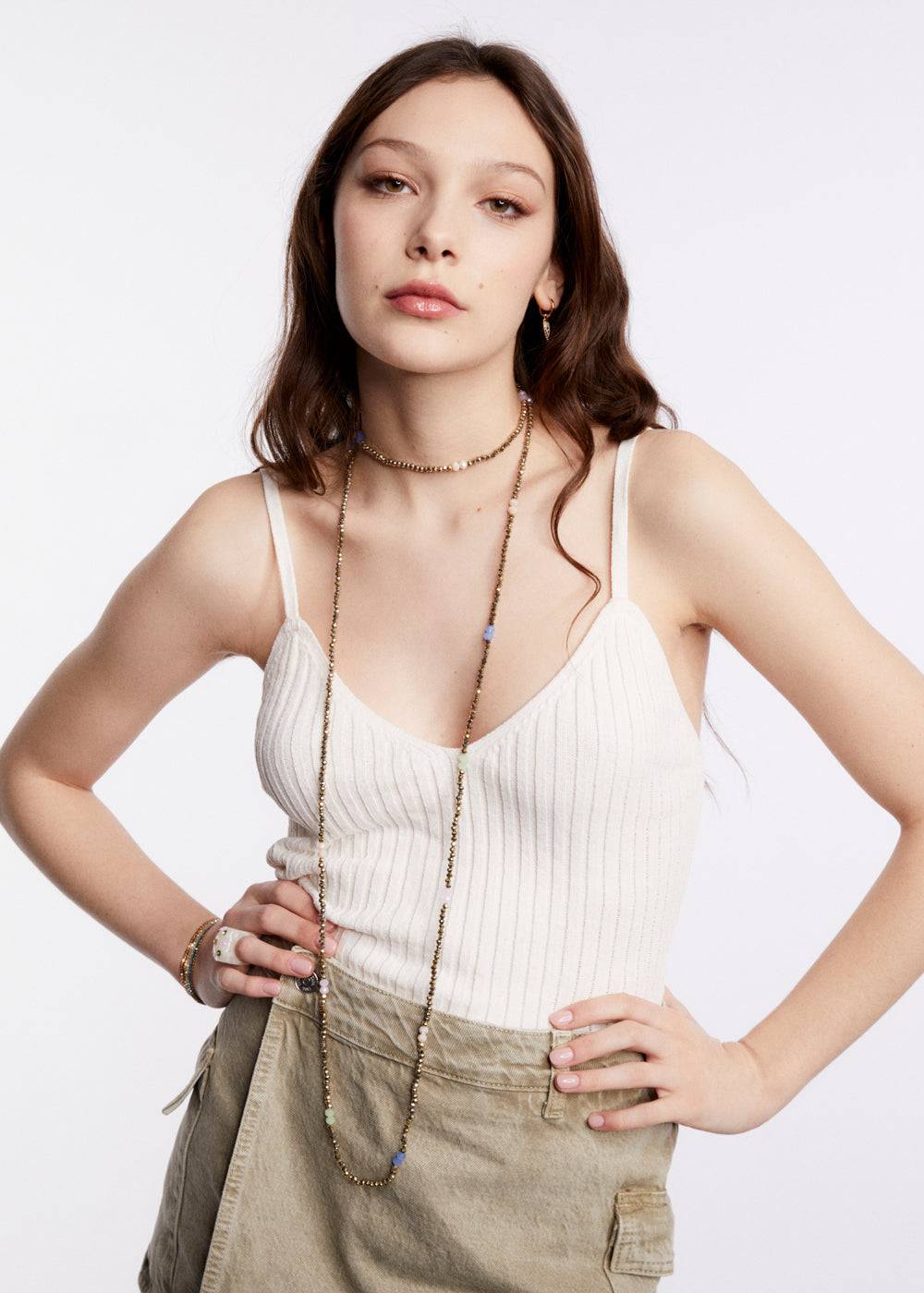 Nalí AURA LONG NECKLACE W/ BEADS + COLORS Saldi