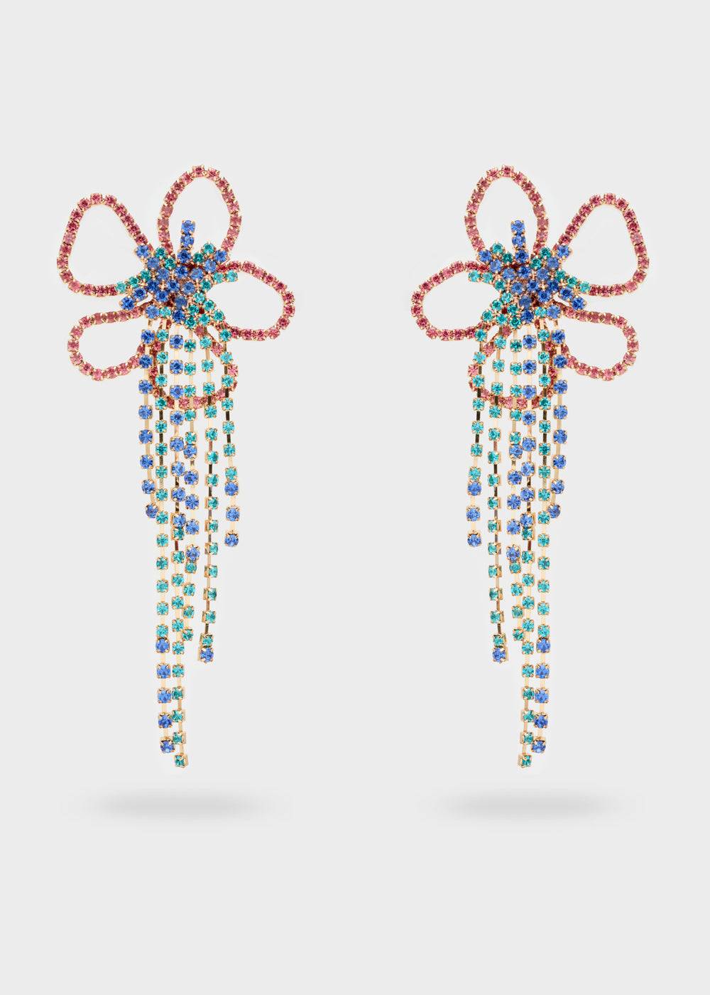 Nalí OVERSIZE FLOWER EARRINGS W/ MULTI STONES Negozio