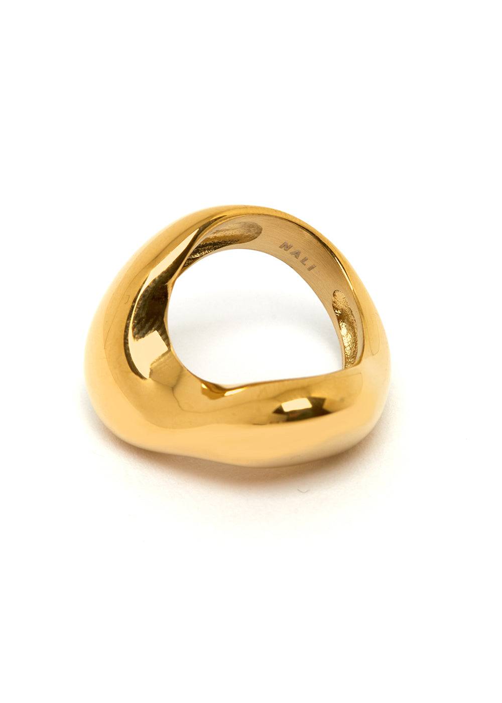 Nalí LORIS RING IRREGULAR-SHAPED IN GOLD STAINLESS STEEL Soddisfazione Garantita