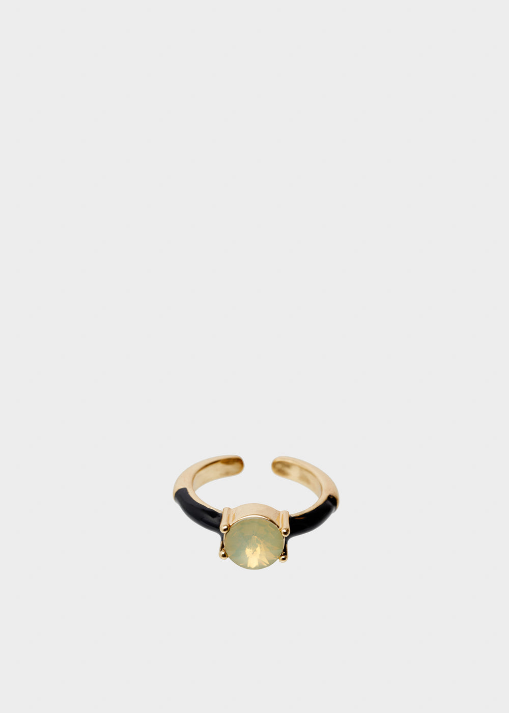 Nalí GLORIA ADJUSTABLE BLACK RING W/ STONE Promozione Limitata