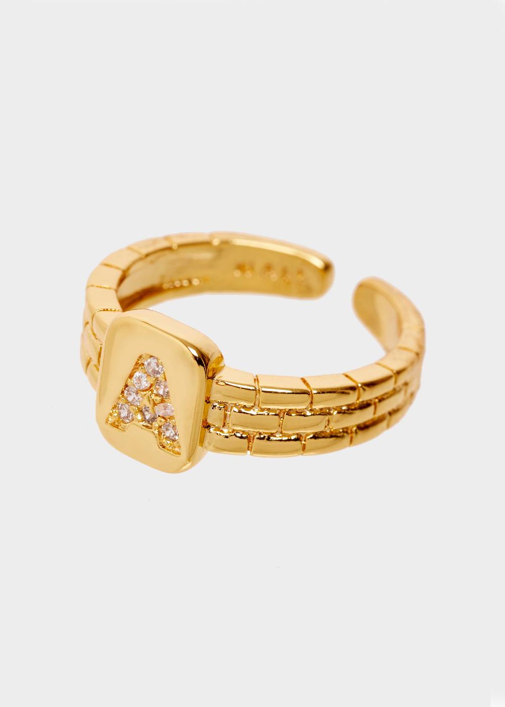 Nalí THIN RING WITH A LETTER IN ZIRCONS Affare Del Giorno