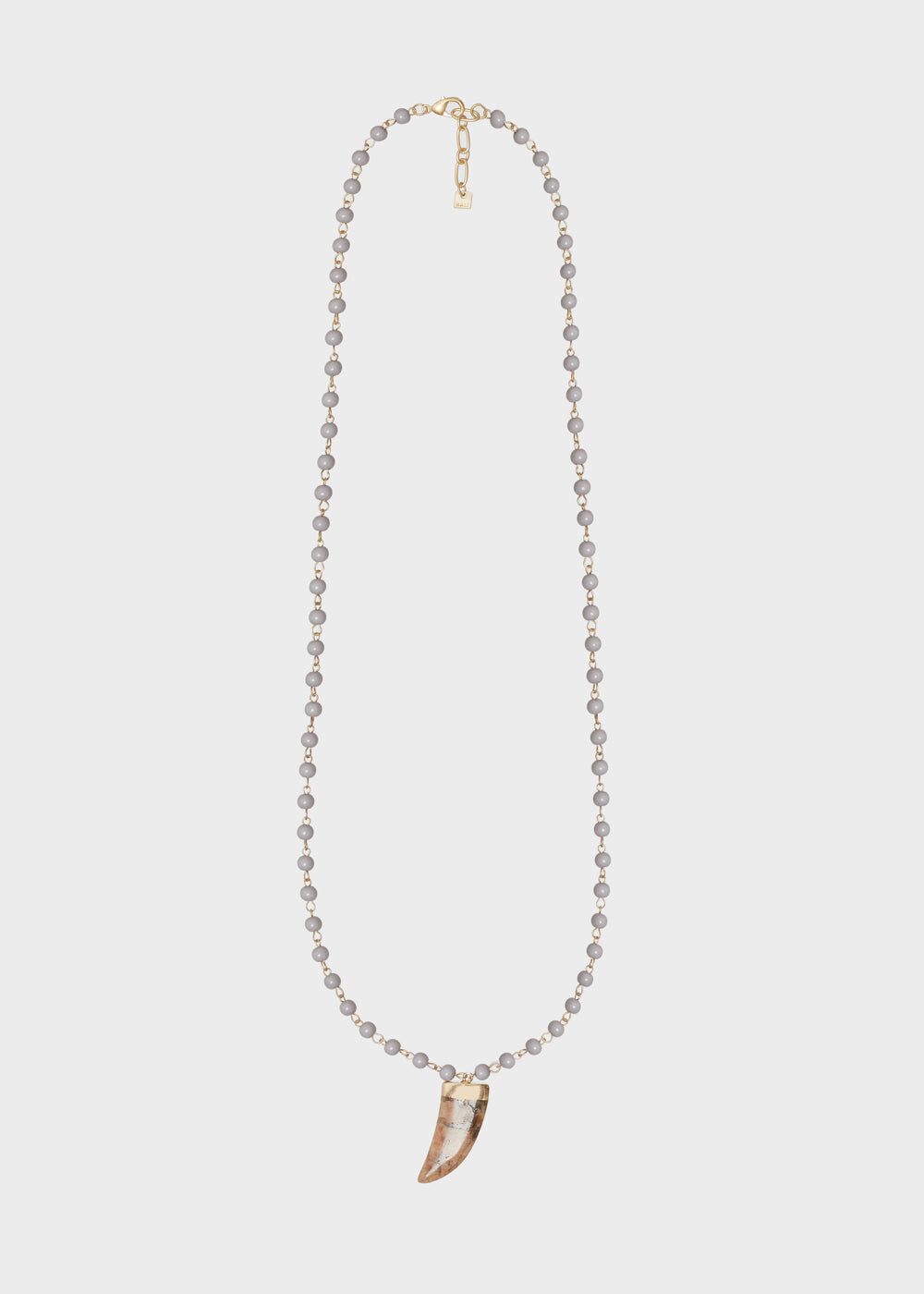 Nalí LONG NECKLACE W/ GRAY SPHERES AND HORN CHARM Offerta