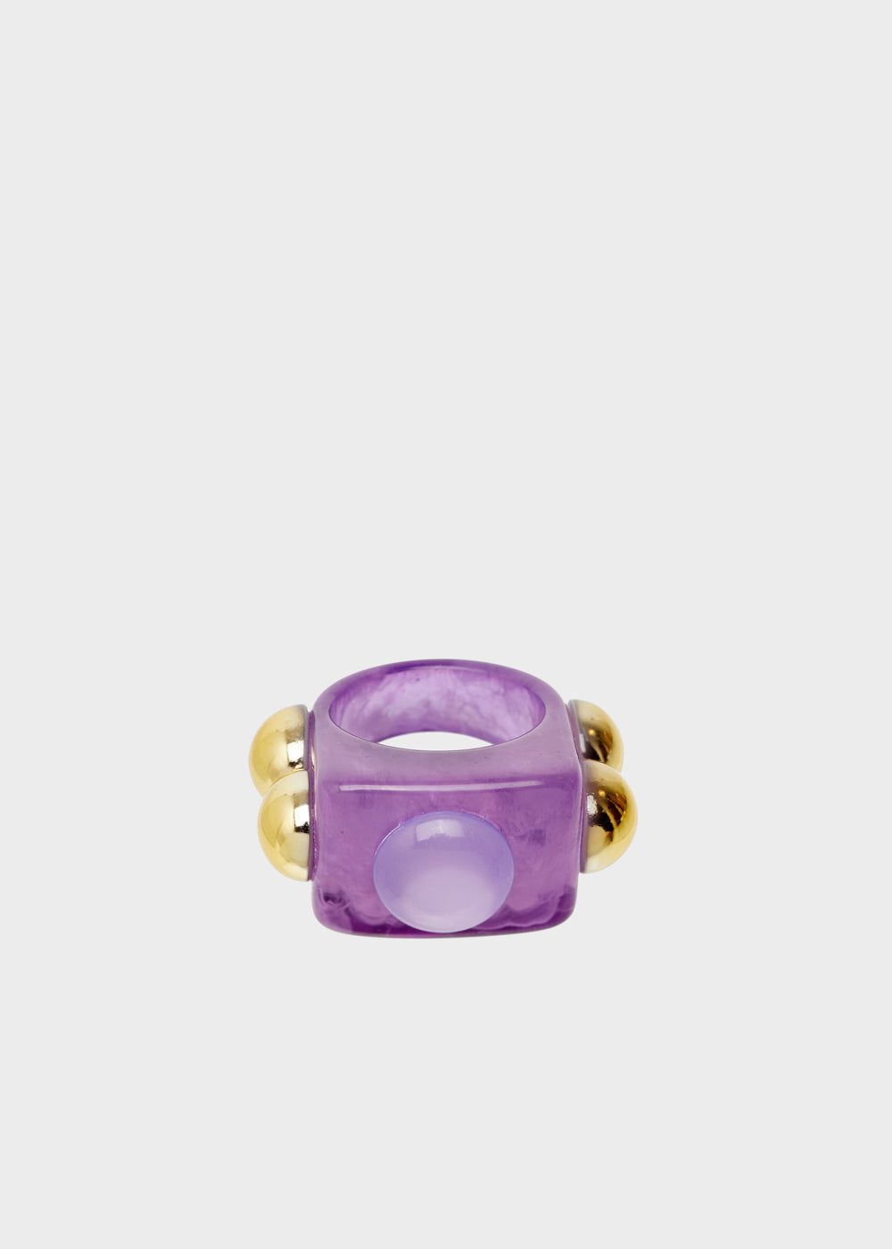 Nalí LEANDRA RING W/ PURPLE RESIN SPHERES Online