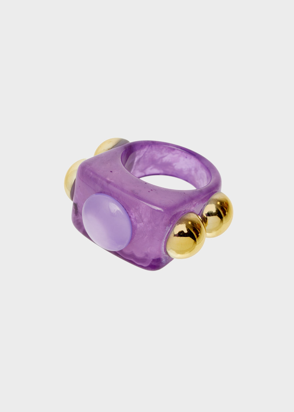 Nalí LEANDRA RING W/ PURPLE RESIN SPHERES Online