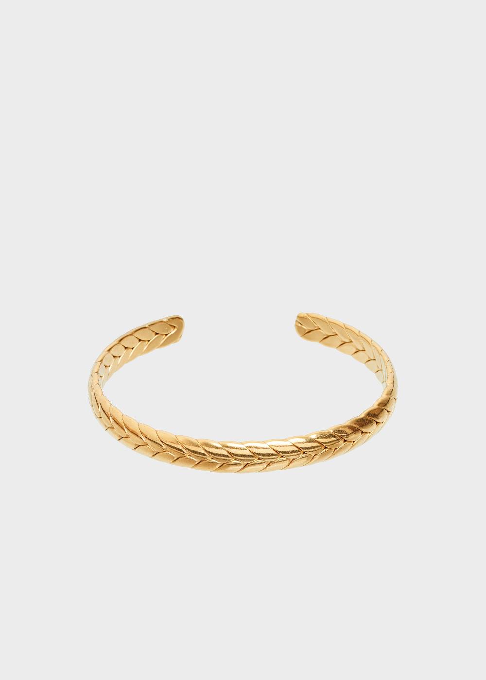 Nalí STAIN. STEEL SID LEAF RIGID BRACELET IN GOLD Offerte