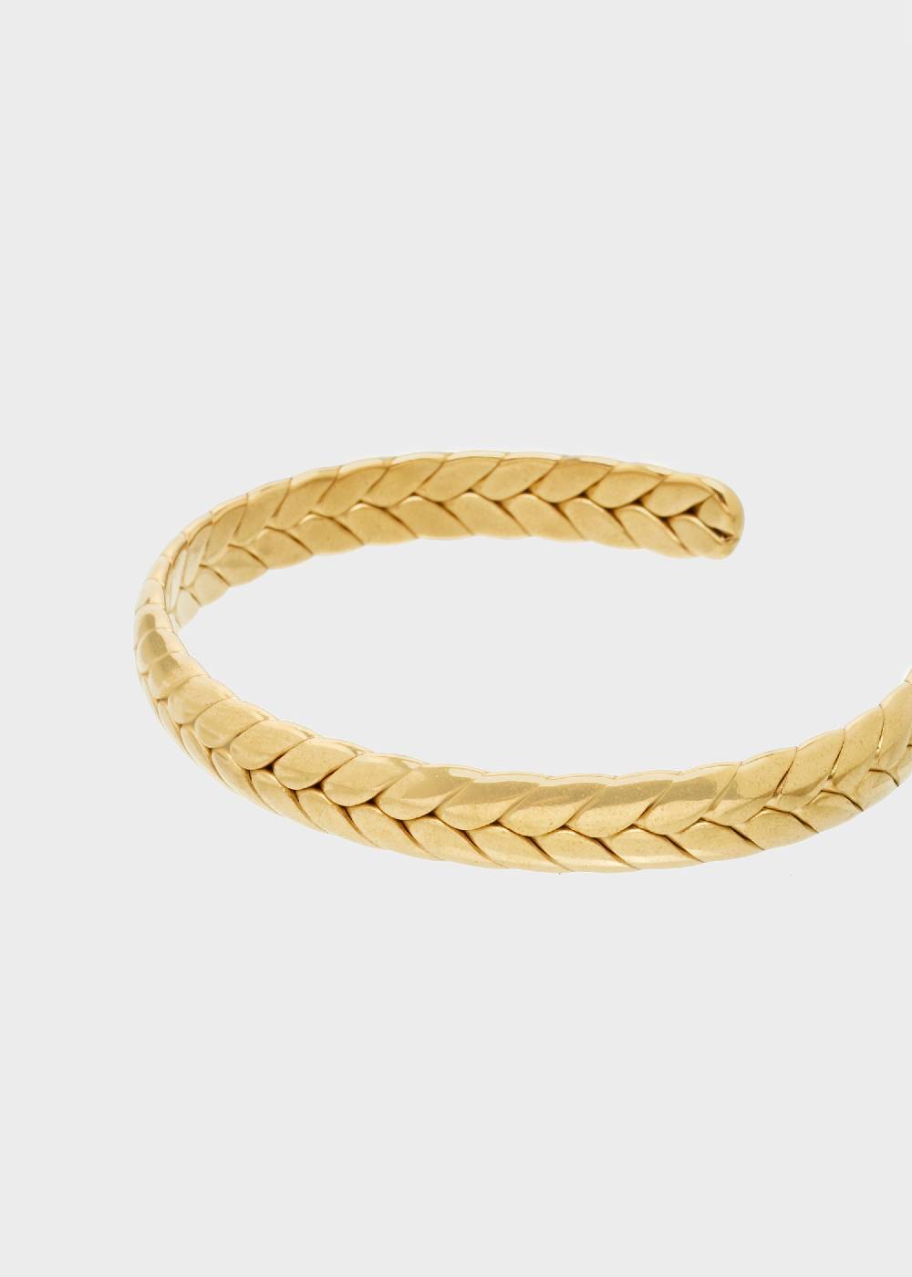 Nalí STAIN. STEEL SID LEAF RIGID BRACELET IN GOLD Offerte