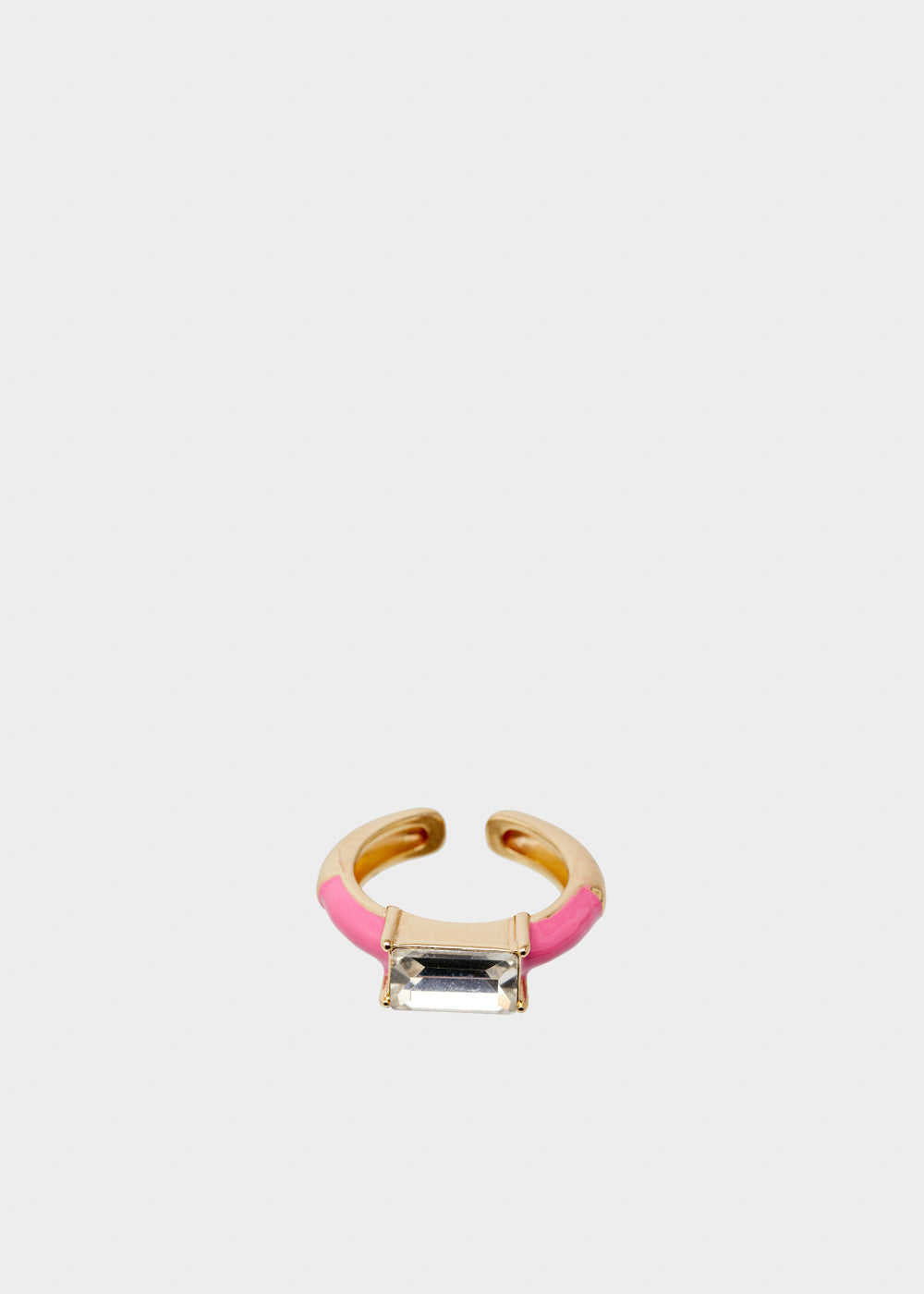 Nalí GLORIA ADJUSTABLE PINK RING W/ STONE Vendita Calda