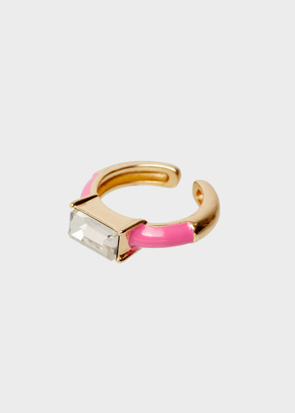 Nalí GLORIA ADJUSTABLE PINK RING W/ STONE Vendita Calda