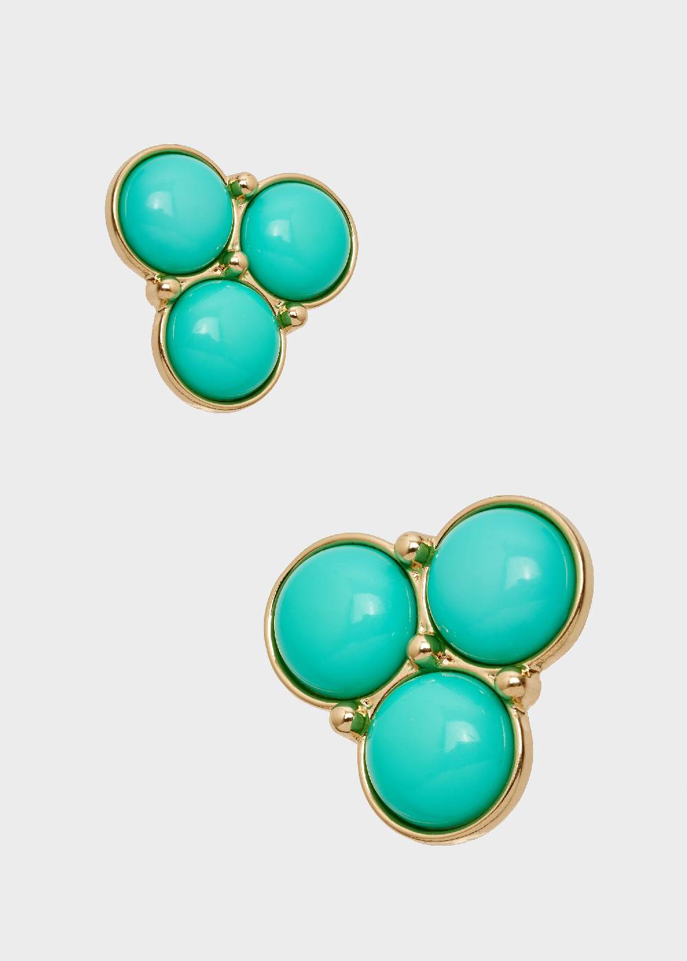 Nalí LIPA EARRINGS IN GREEN RESIN AND GOLD Saldi Di Fabbrica