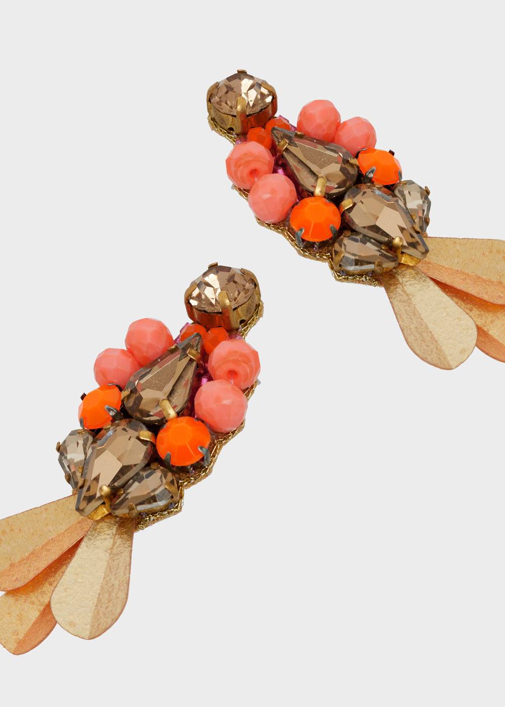 Nalí ALLY LONG EARRINGS WITH ORANGE PAILLETTES Negozio