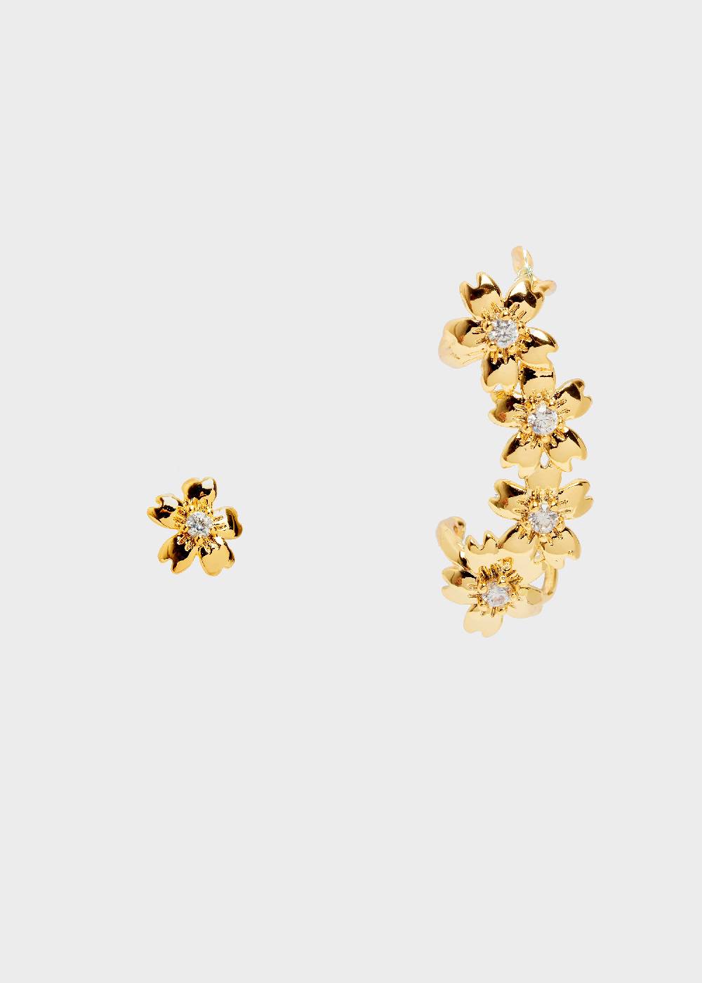 Nalí EARRINGS WITH ZIRCON FLOWERS Super Saving Price