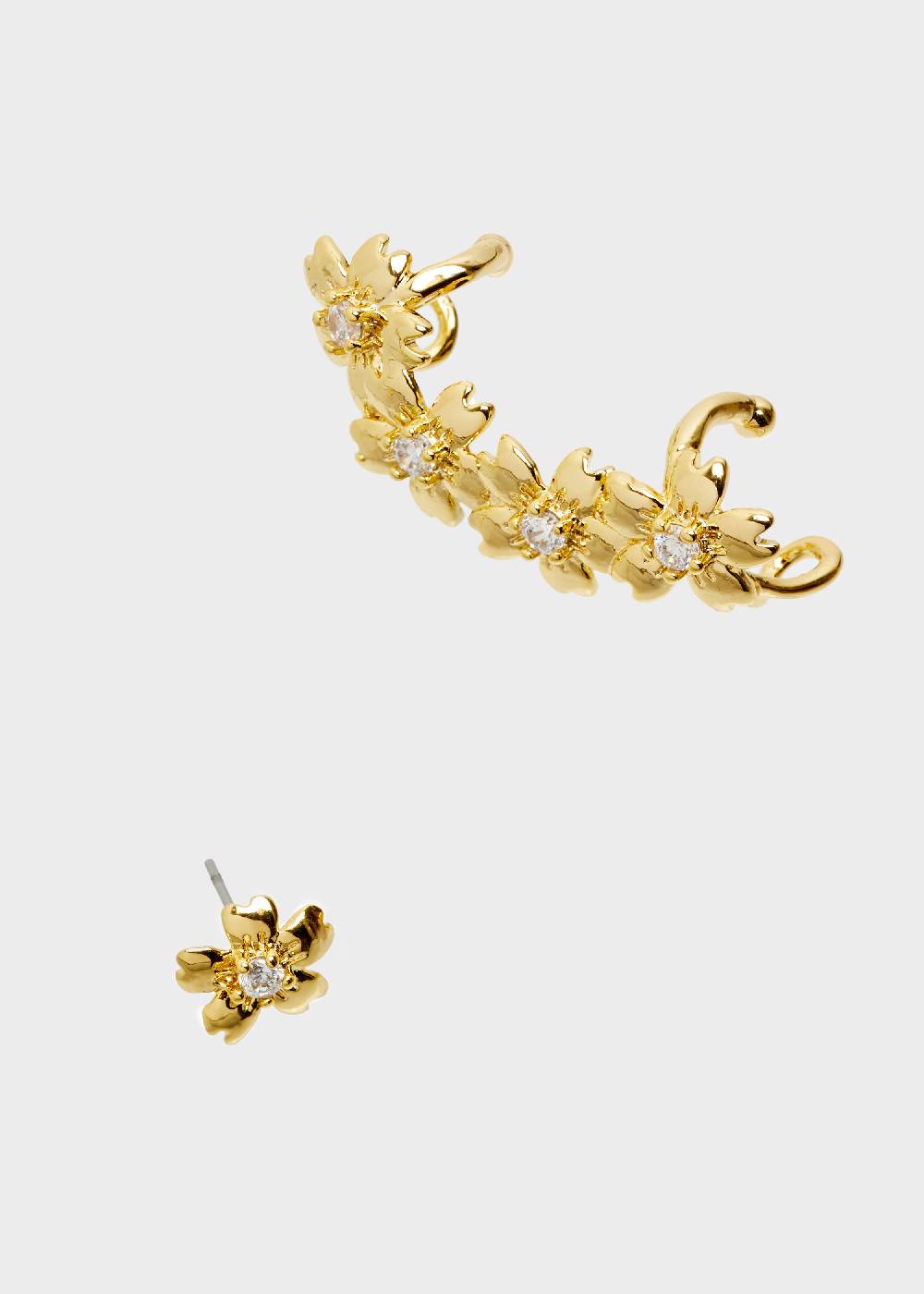 Nalí EARRINGS WITH ZIRCON FLOWERS Super Saving Price