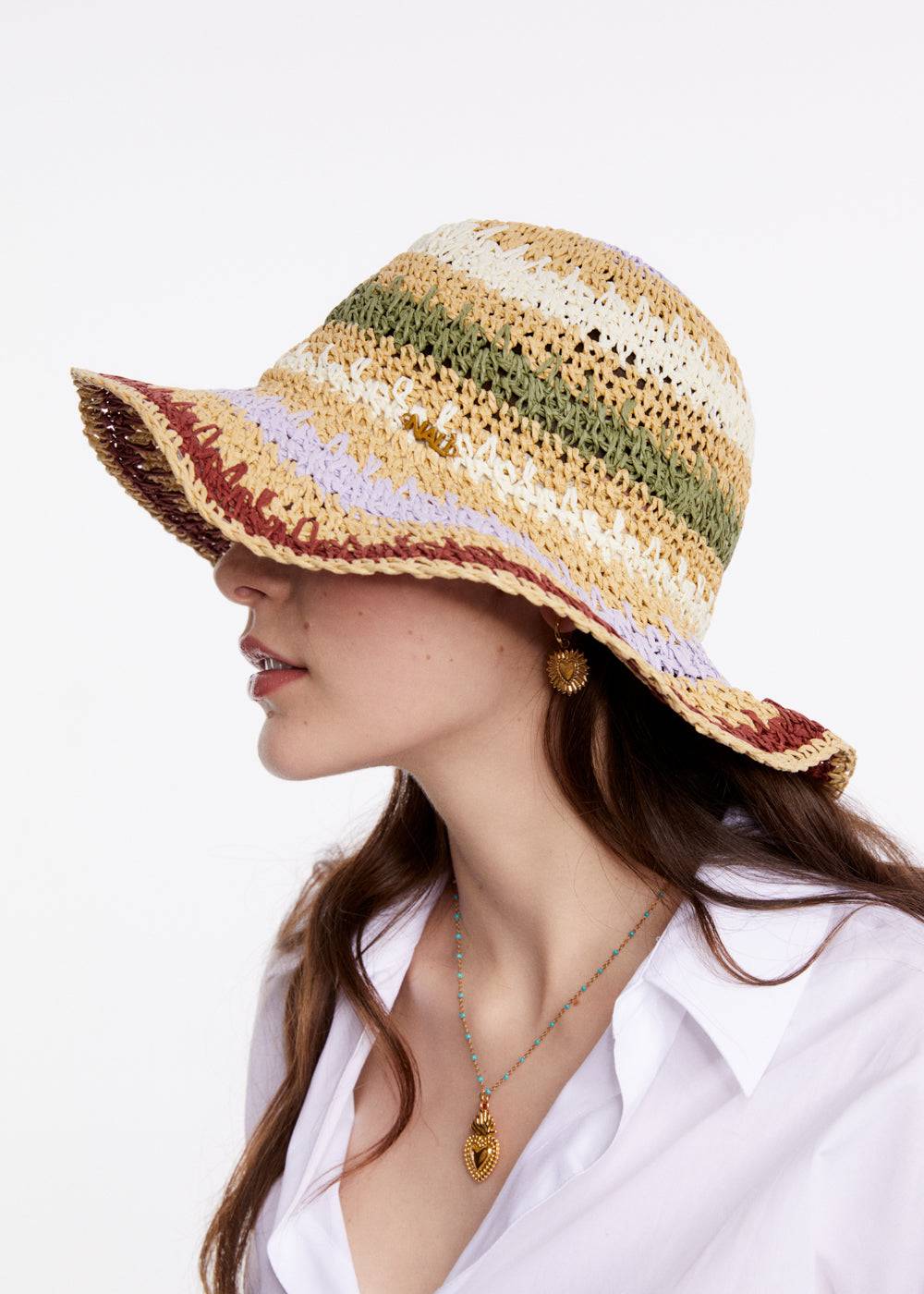 Nalí RAFFIA HAT + COLORS Nuovo
